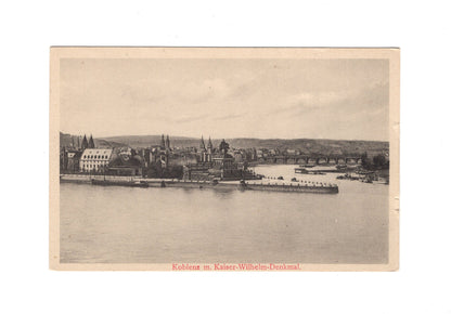Ansichtskarte Koblenz mit Kaiser-Wilhelm-Denkmal