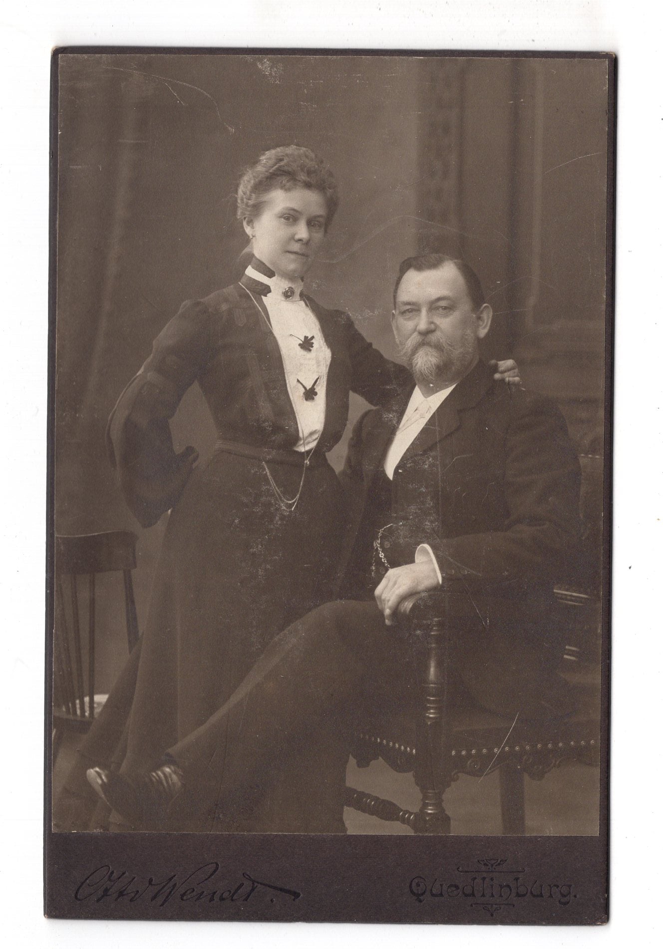 Fotografie Feines Paar - Quedlinburg 1900er / CAB X-34