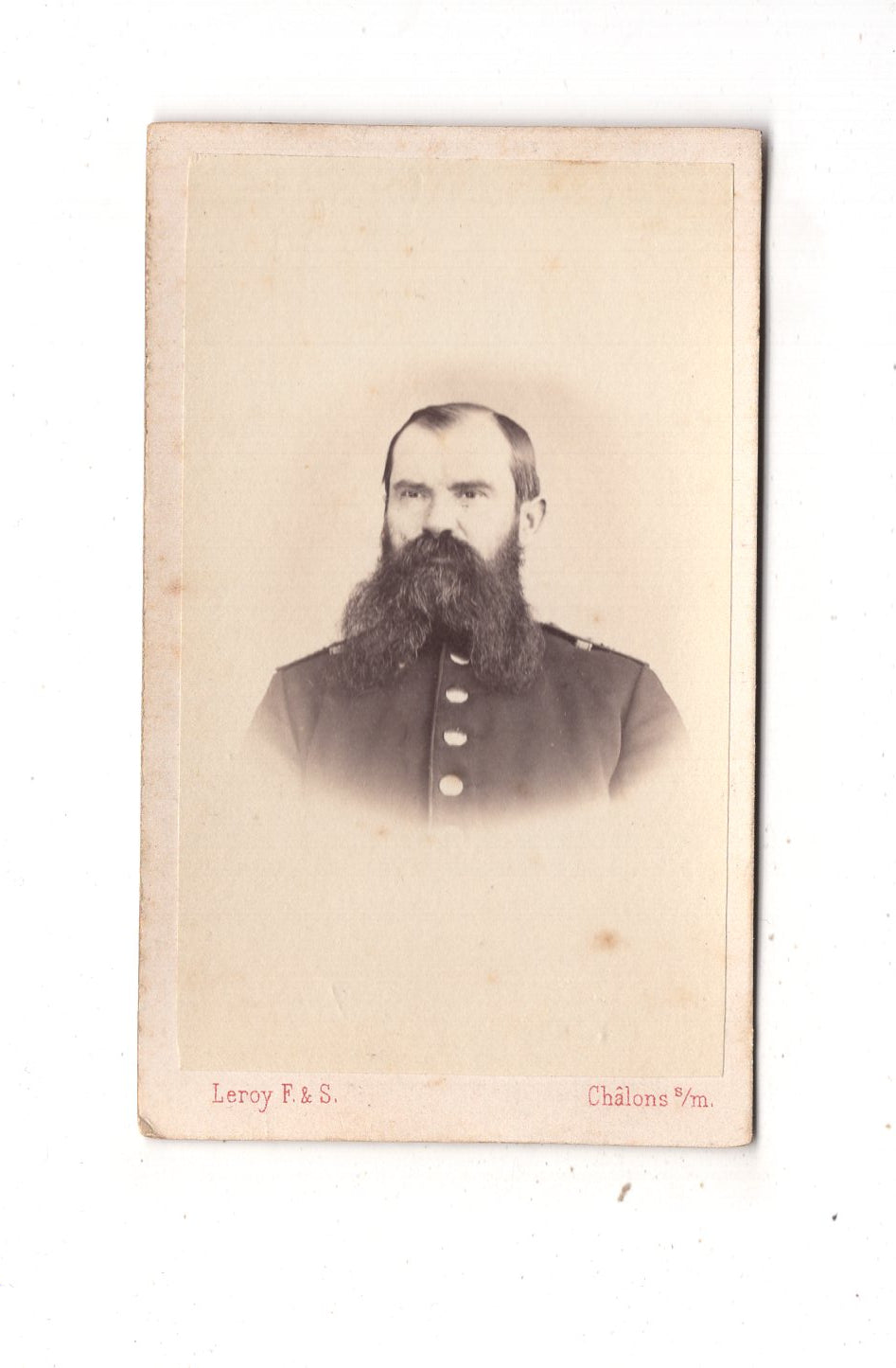 Fotografie Soldat - Chalons s. M. 1860er / CDV M1-04