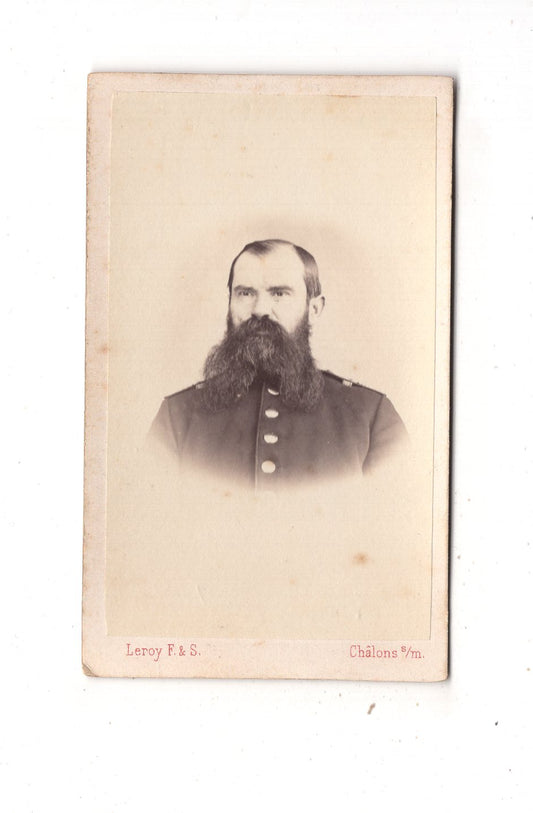 Fotografie Soldat - Chalons s. M. 1860er / CDV M1-04