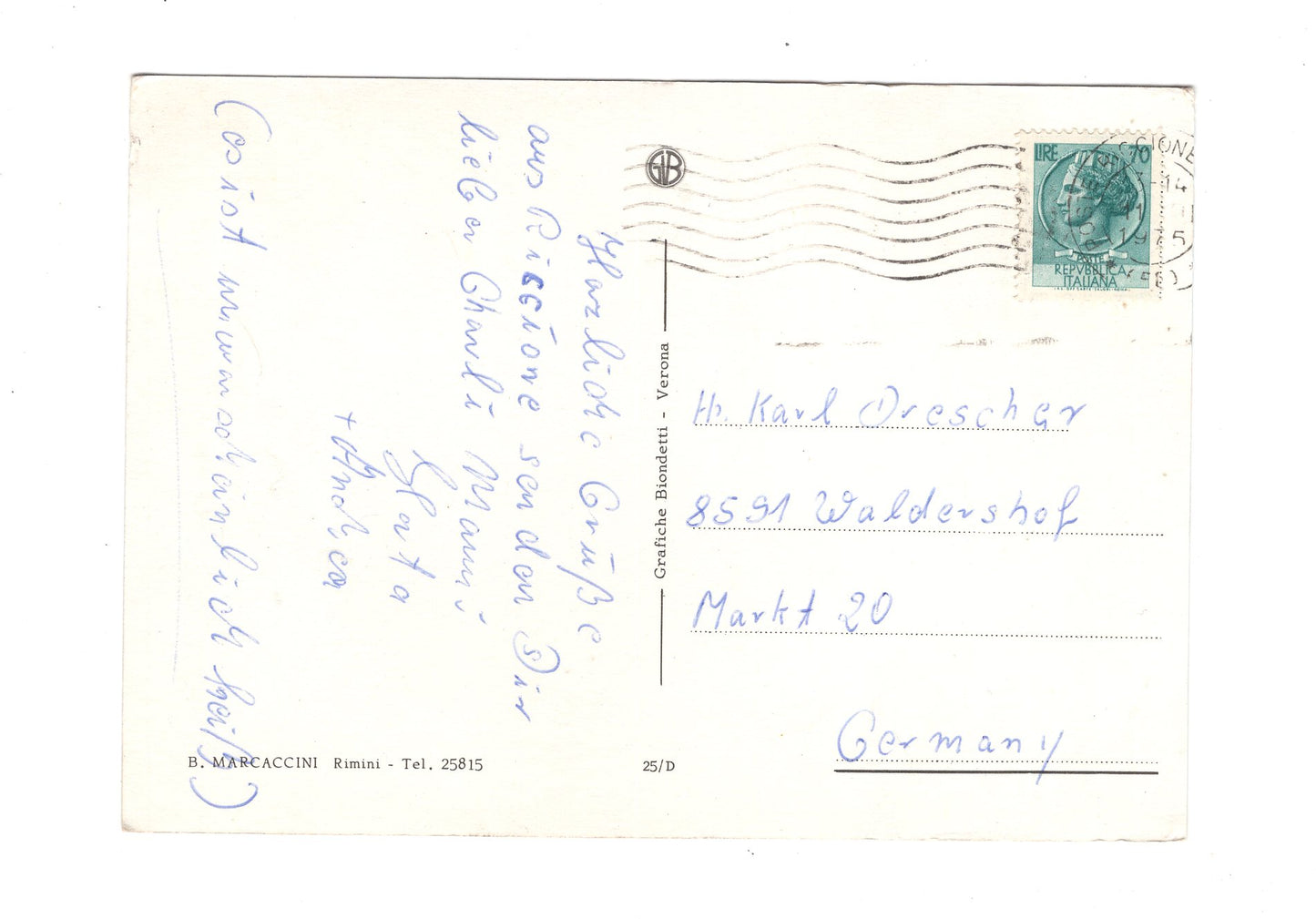 Ansichtskarte Riccione / Italien