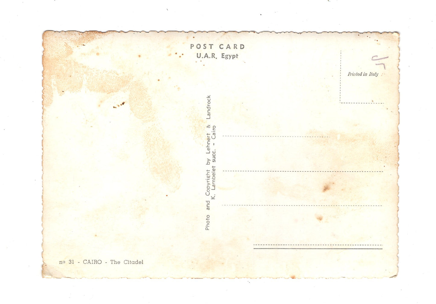 Ansichtskarte Kairo / Zitadelle / Ägypten