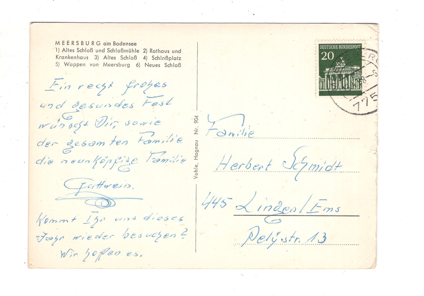 Ansichtskarte Meersburg am Bodensee / J1-64