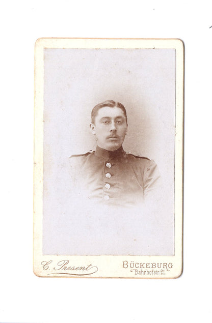 Fotografie Soldat / Soldatenportrait - Bückeburg 1890er