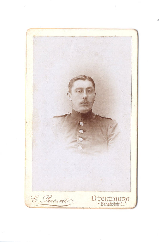Fotografie Soldat / Soldatenportrait - Bückeburg 1890er