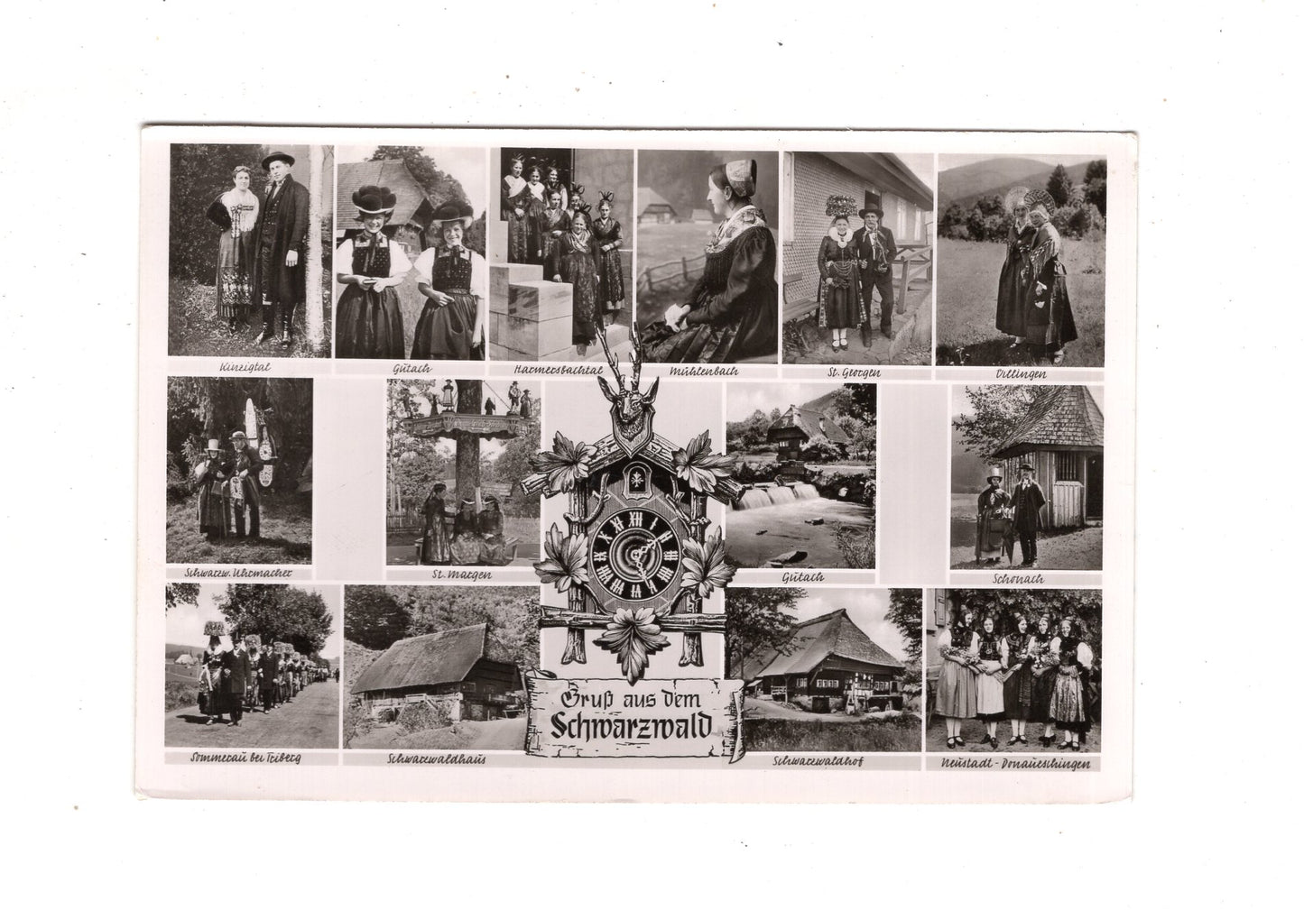 Ansichtskarte Schwarzwald / Trachten und Häuser / K1-56