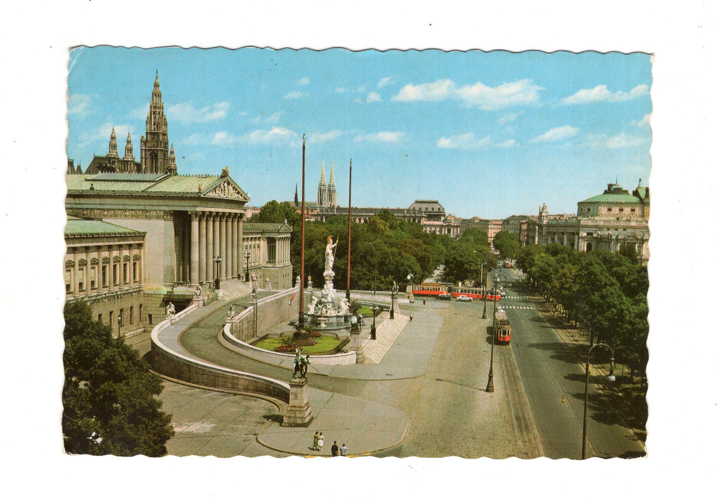 Ansichtskarte Wien / Ringstraße mit Parlament +++/ Österreich