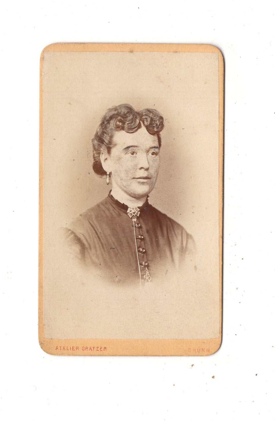 Fotografie Damenportrait - Brno Brünn 1870er / CDV N1-11