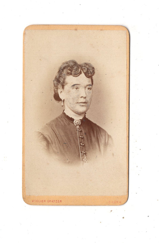 Fotografie Damenportrait - Brno Brünn 1870er / CDV N1-11