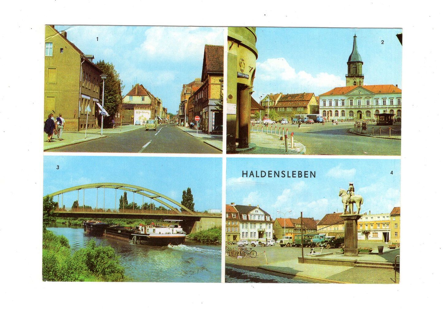 Ansichtskarte Haldensleben / Rathaus / Friedrich-Engels-Platz +++