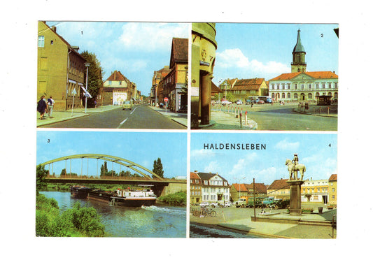 Ansichtskarte Haldensleben / Rathaus / Friedrich-Engels-Platz +++