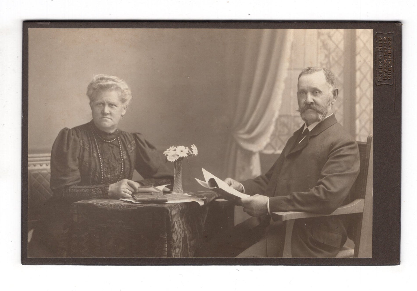 Fotografie Feines Paar - Quedlinburg 1900er / CAB X-36