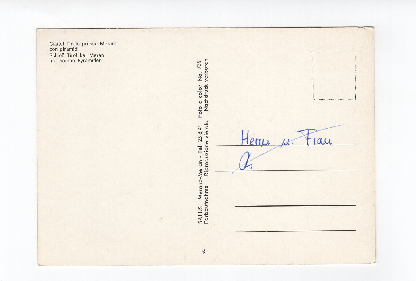 Ansichtskarte Schloss Tirol bei Meran / Südtirol / Italien