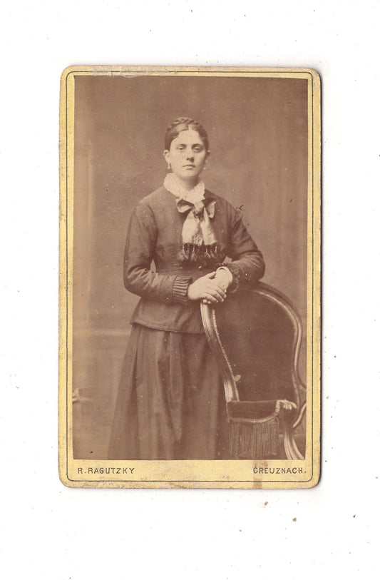 Fotografie Feine Dame - Bad Kreuznach 1870er