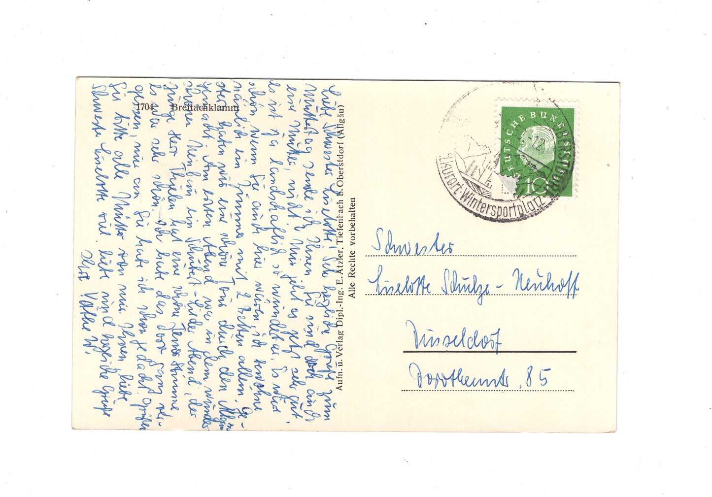 Ansichtskarte Breitachklamm bei Oberstdorf / Allgäu