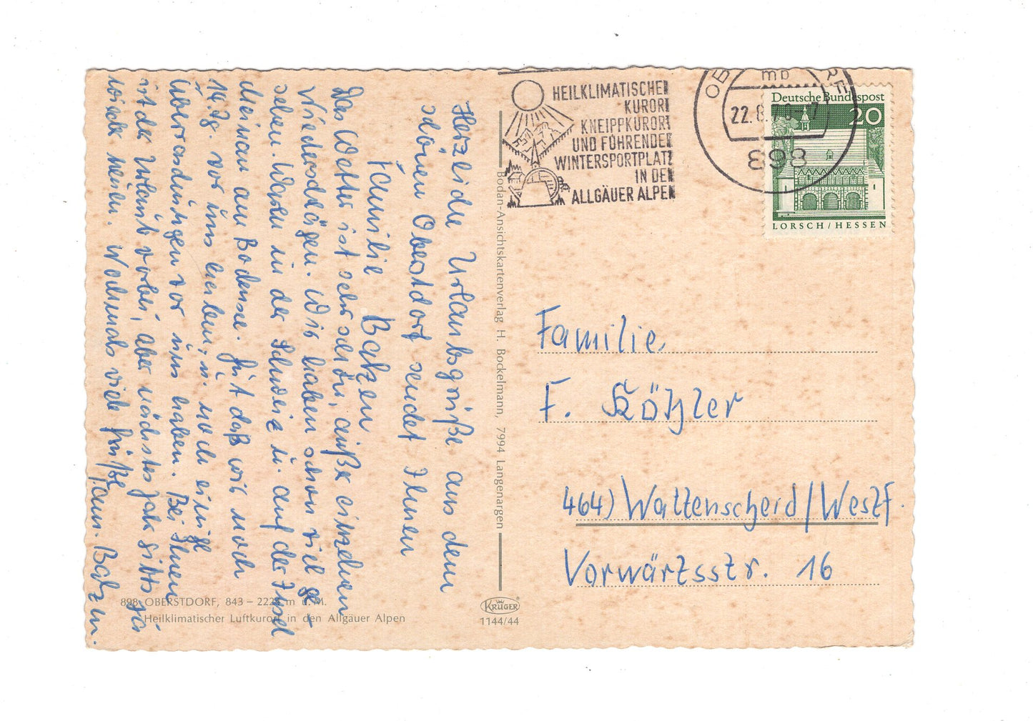 Ansichtskarte Oberstdorf im Allgäu / H1-53