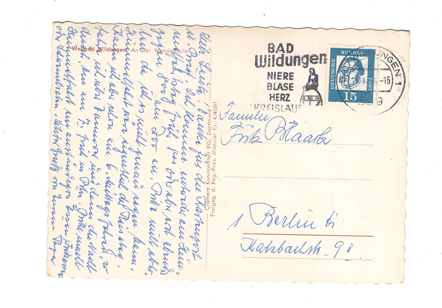 Ansichtskarte Bad Wildungen / An der Wandelhalle