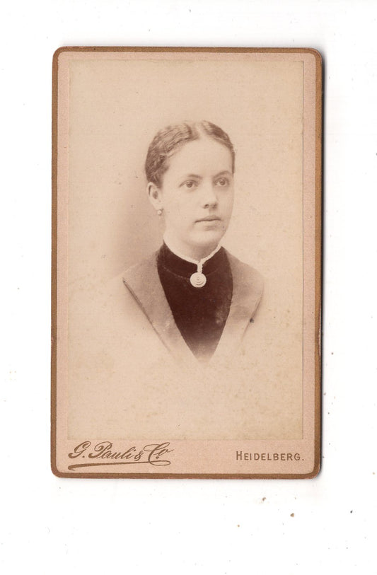 Fotografie Damenportrait - Heidelberg 1880er / CDV N1-11