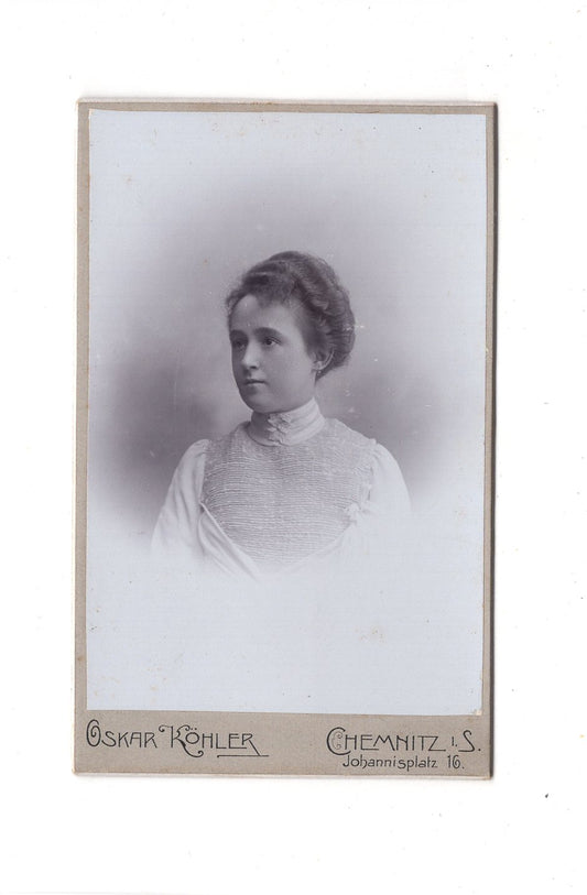Fotografie Damenportrait - Chemnitz um 1900 / CDV C1-01