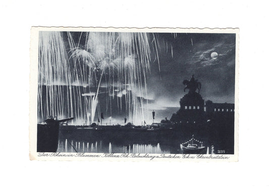 Ansichtskarte Koblenz am Rhein / Der Rhein in Flammen