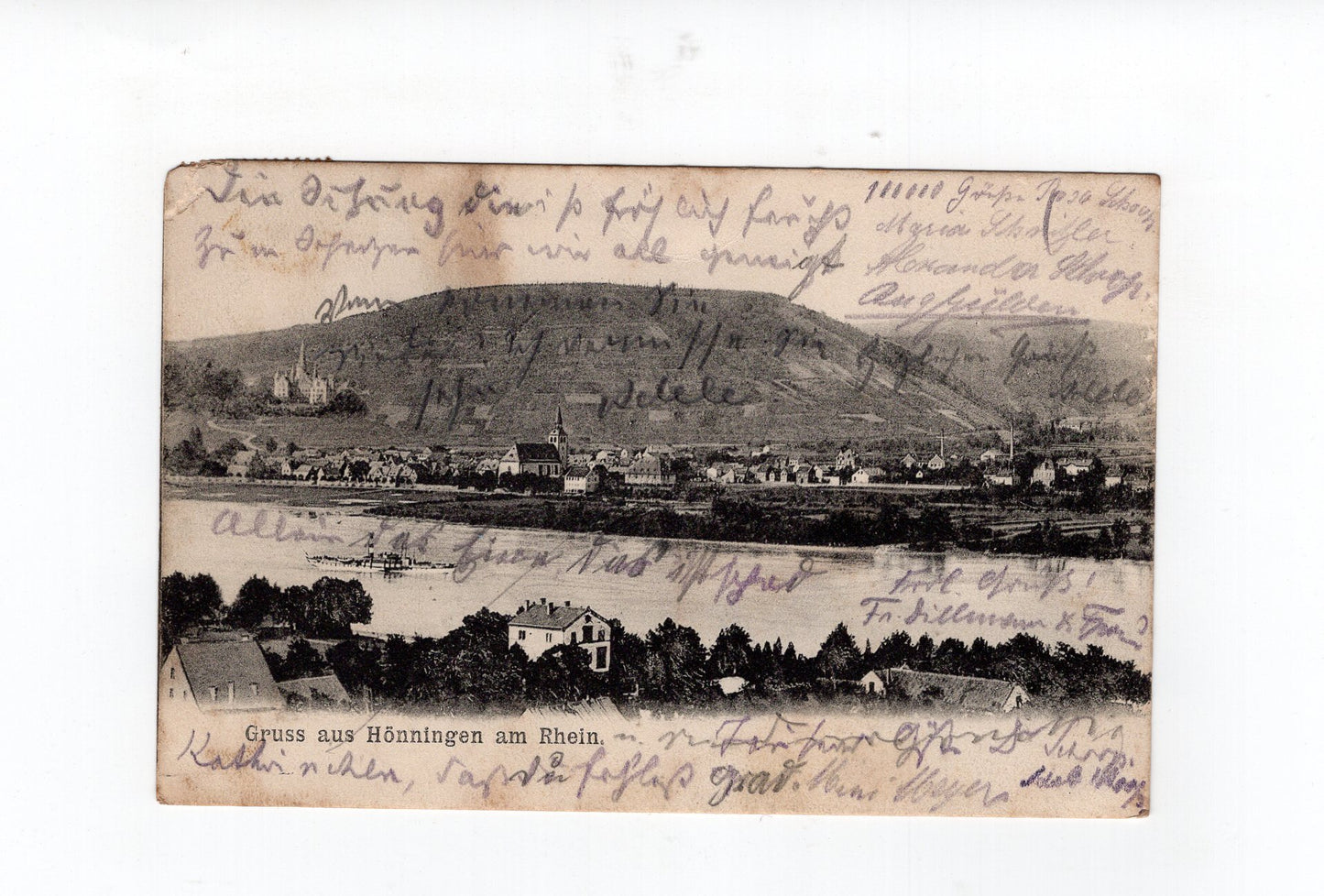 Ansichtskarte Hönningen am Rhein - 1905