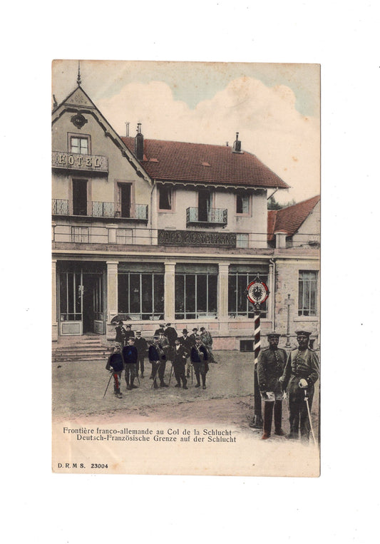 Ansichtskarte Deutsch-Französische Grenze auf der Schlucht