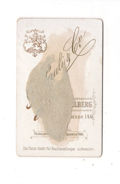 Fotografie Damenportrait - Heidelberg 1880er / CDV N1-11