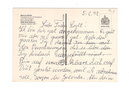 Ansichtskarte Bad Driburg / Marcus-Klinik