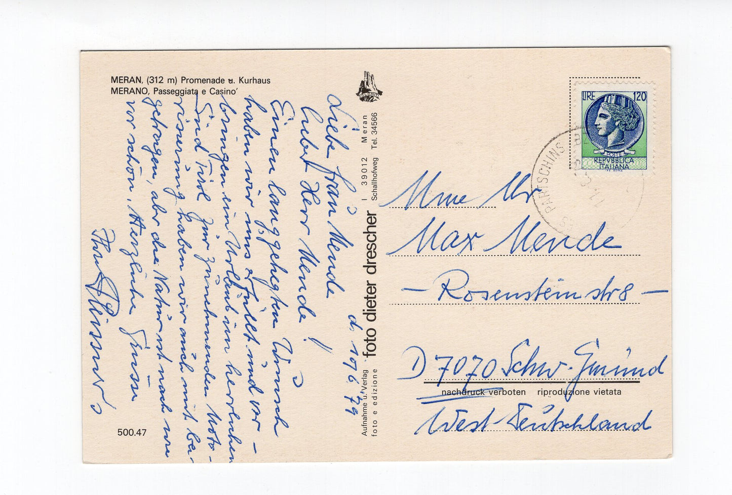 Ansichtskarte Merano Meran / Promenade & Kurhaus / Südtirol / Italien
