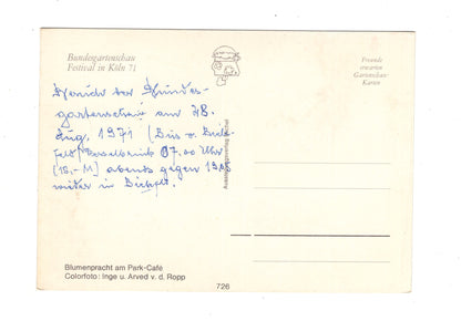 Ansichtskarte Bundesgartenschau Festival in Köln 1971