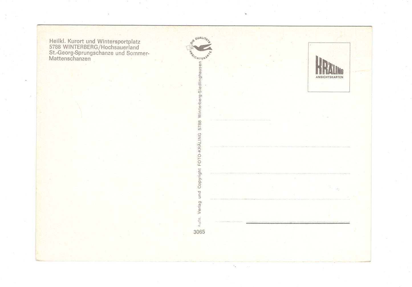 Ansichtskarte Winterberg / Hochsauerland / St.-Georg-Sprungschanze  / H1-70
