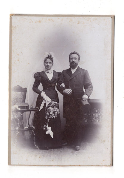 Fotografie Schönes Hochzeitsbild - Karlsruhe um 1900 / CAB X-36