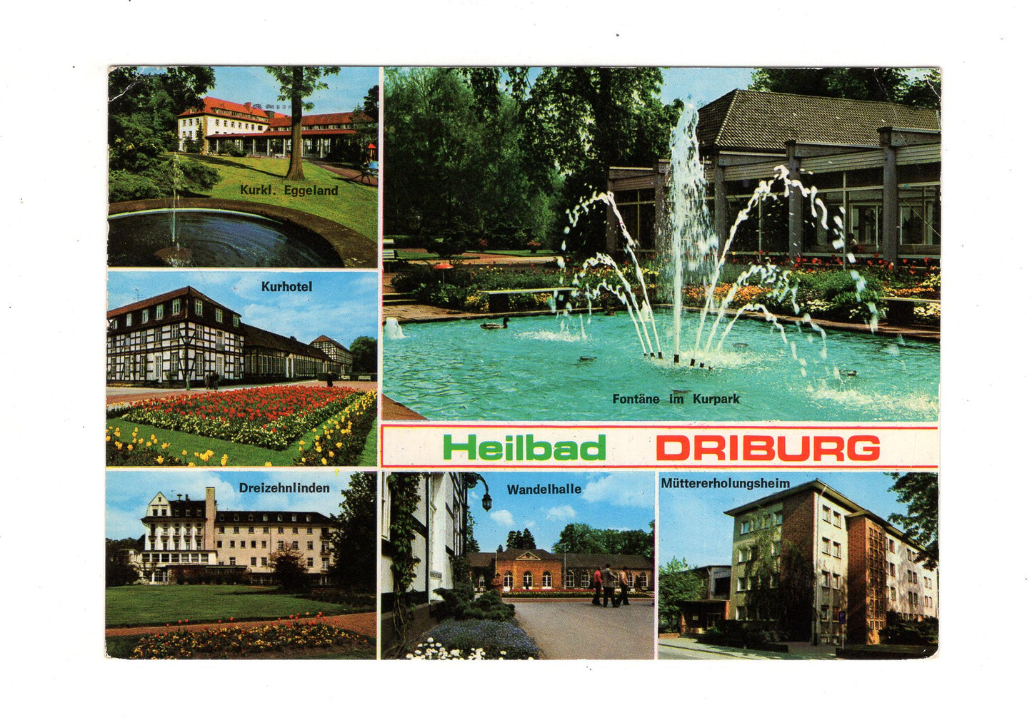 Ansichtskarte Bad Driburg / Fontäne im Kurpark +++