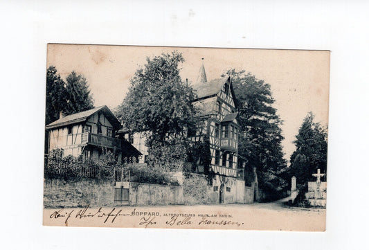 Ansichtskarte Boppard am Rhein / Altdeutsches Haus - 1906