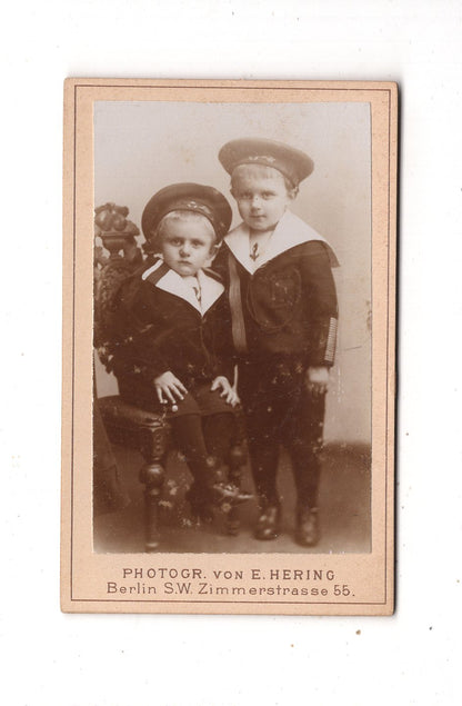 Fotografie Niedliche kleine Jungen - Berlin 1890er