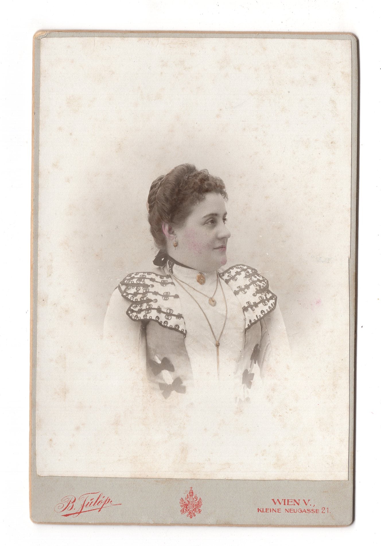 Fotografie Feine Dame - Wien um 1900 / CAB W-20