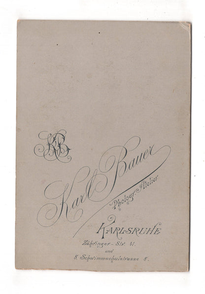 Fotografie Schönes Hochzeitsbild - Karlsruhe um 1900 / CAB X-36