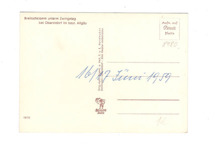 Ansichtskarte Breitachklamm bei Oberstdorf / Allgäu