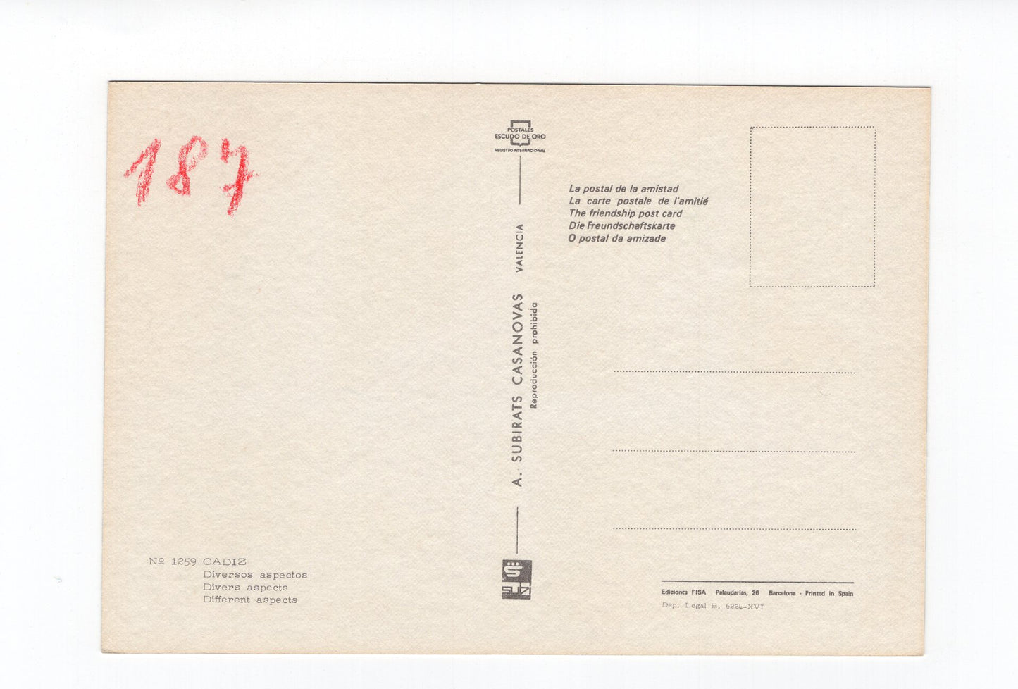 Ansichtskarte Cadiz / Spanien