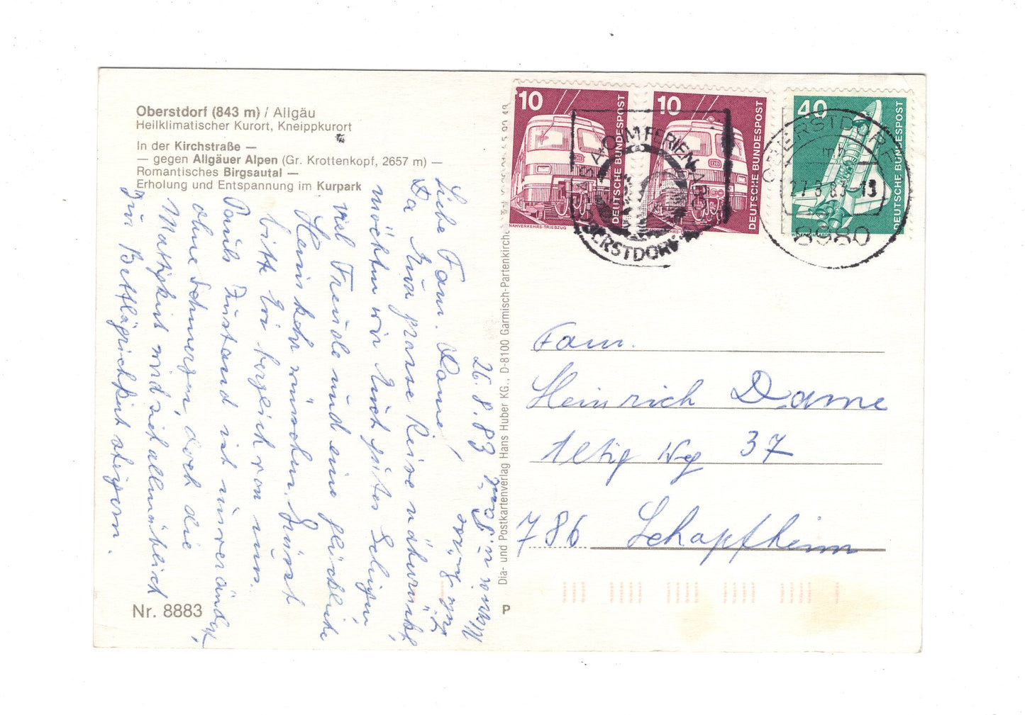 Ansichtskarte Oberstdorf im Allgäu / H1-53