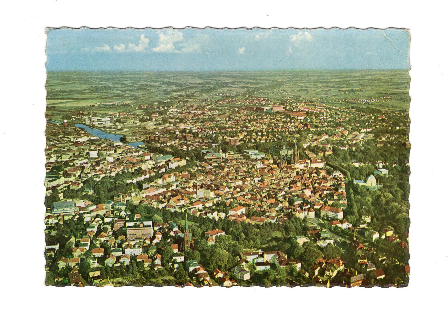 Ansichtskarte Oldenburg / Fliegeraufnahme