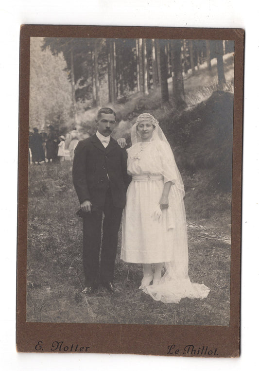 Fotografie Schönes Hochzeitsbild - Le Thillot 1910er / CAB X-36