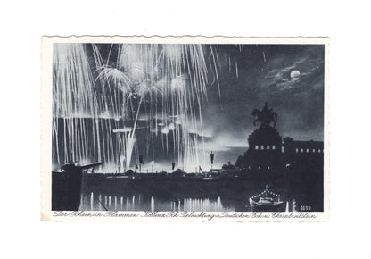 Ansichtskarte Koblenz am Rhein / Der Rhein in Flammen