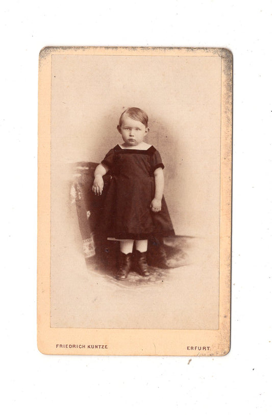 Fotografie Niedlicher kleiner Junge - Erfurt 1870er / CDV M1-24