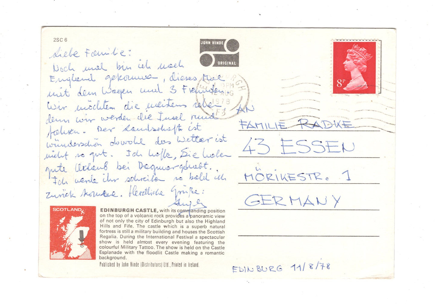 Ansichtskarte Edinburgh Castle / Schottland / M1-67