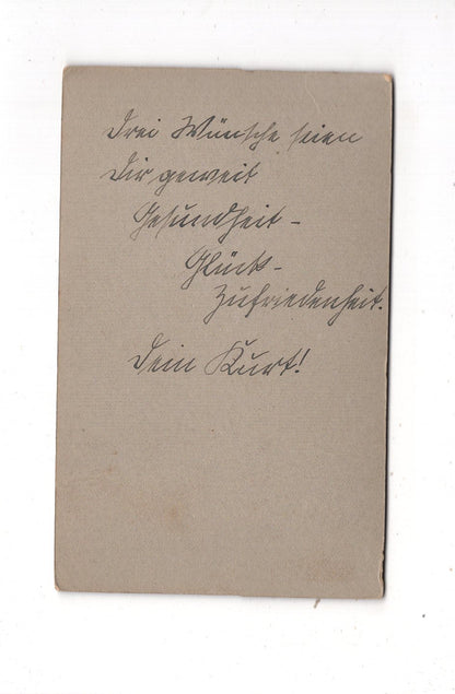 Fotografie Schönes Kinderbild / Baby mit Widmung - unbekannter Ort 1910er / CDV N1-07