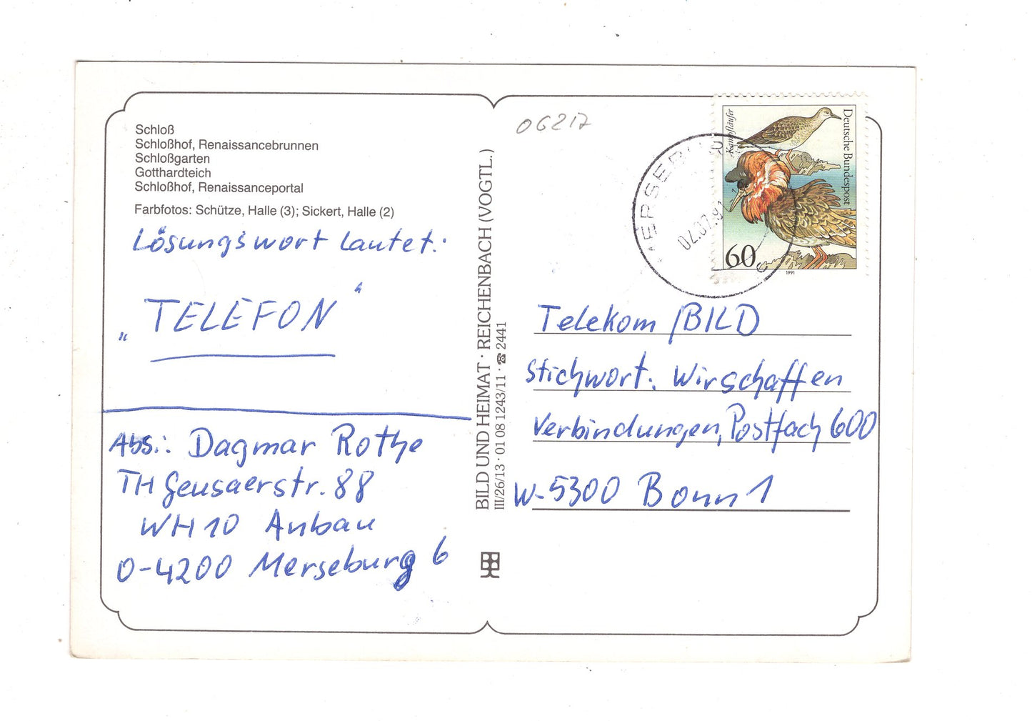 Ansichtskarte Merseburg / Schloss / Gotthardteich +++ / J1-64