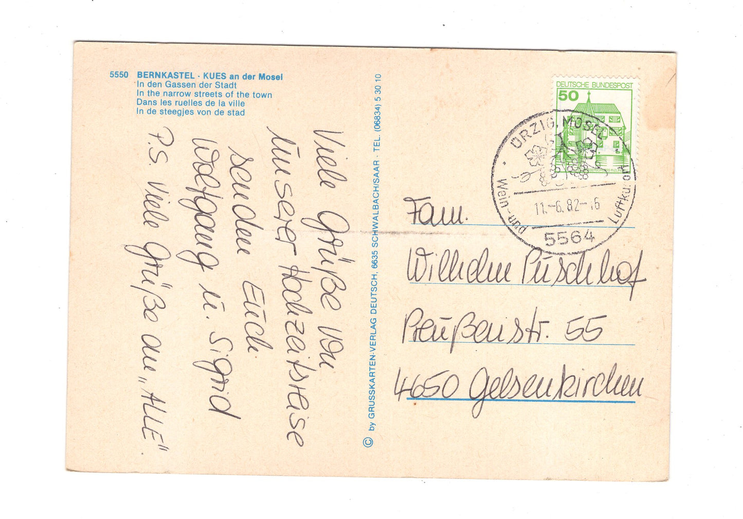 Ansichtskarte Bernkastel-Kues an der Mosel