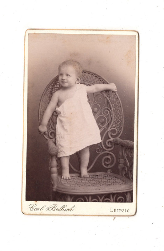 Fotografie Niedlicher kleiner Junge - Leipzig 1897 / CDV M1-24
