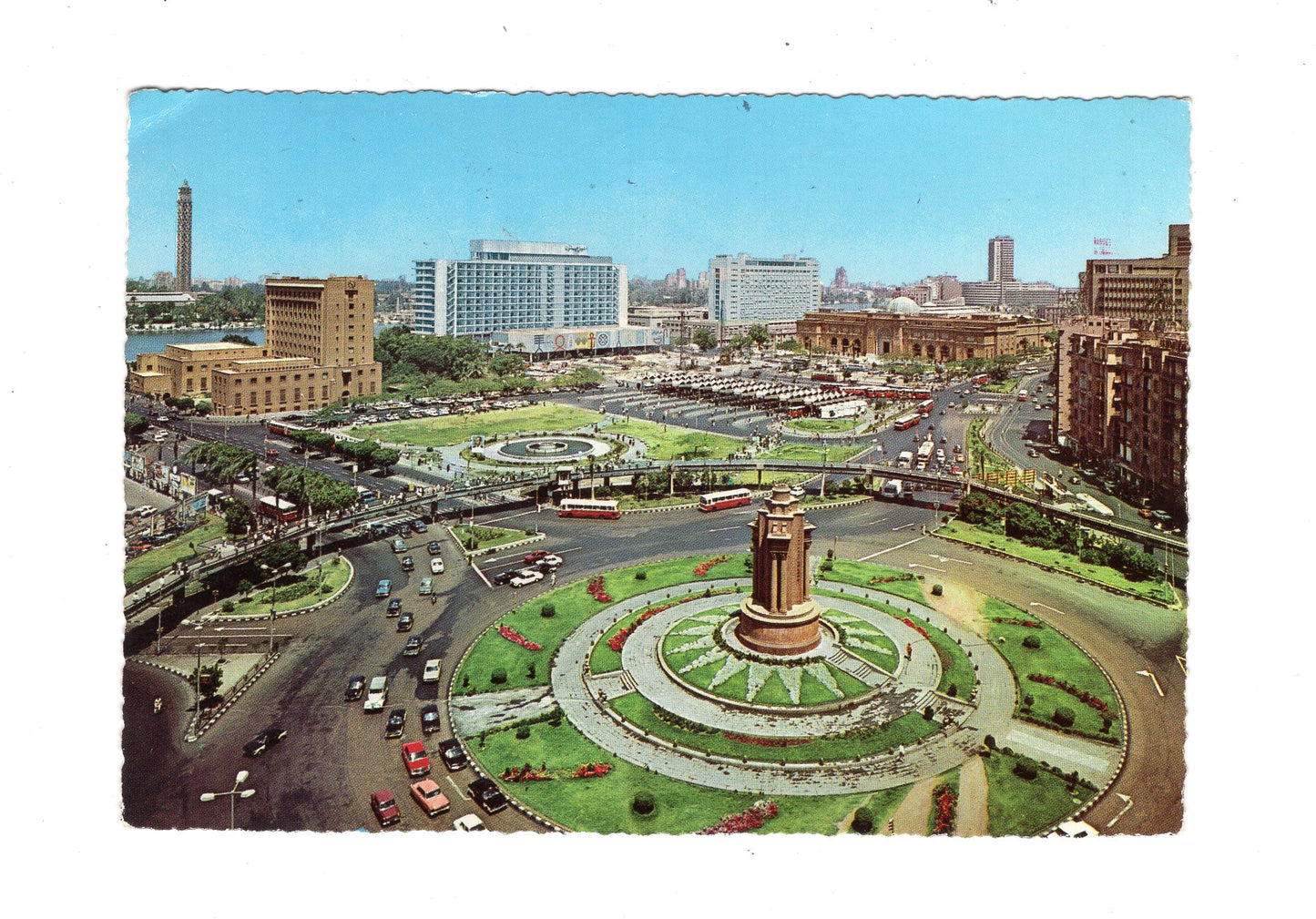 Ansichtskarte Kairo / Hotel Hilton und Ägyptisches Museum / Ägypten